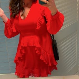 BCBG MaxAzria Red Dress - Vibrant and Fun. Worn once. Perfect condition.